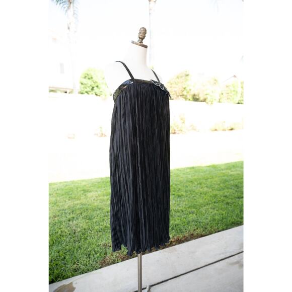 Vintage 1960's Sequenced Black Flapper Girl Dress Halloween Costume - Picture 4 of 9